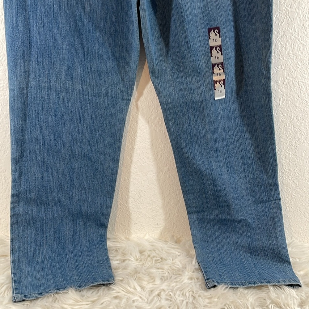 GLORIA VANDERBILT Amanda Classic Fit Ultra Stretch Tummy Slimmer Jeans Sz 16 NEW - Picture 7 of 11